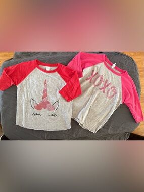 Set of 2 Girls Valentines Shirts